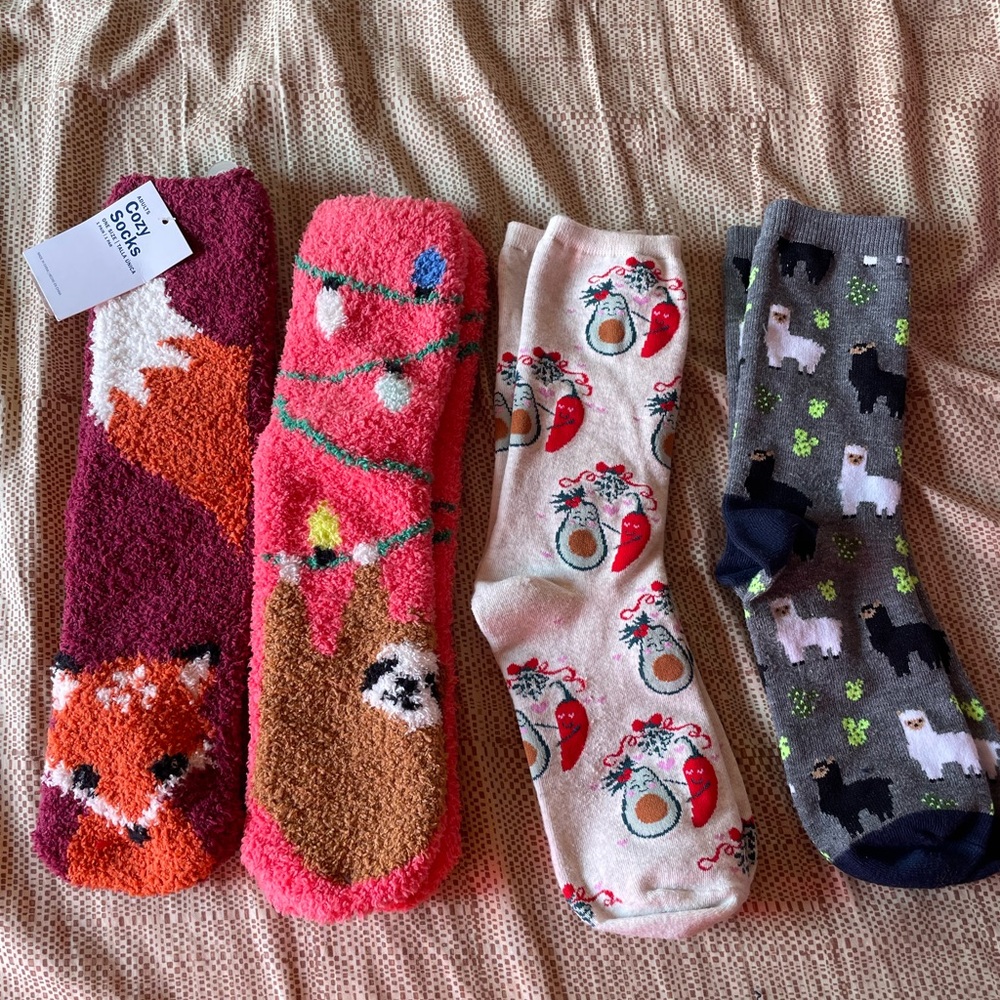 Fuzzy Socks and Long Socks